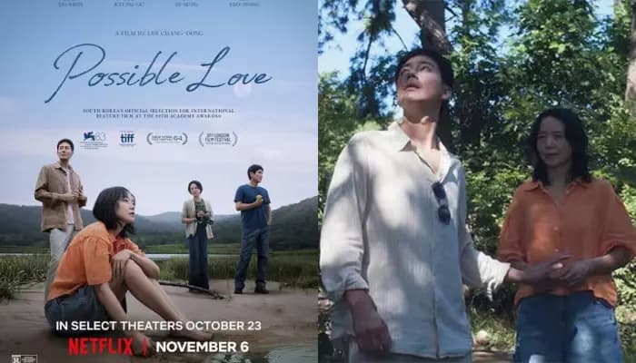 Still from Possible Love showing Jeon Do-yeon's character Mi-ok in an emotional moment from the Netflix trailer