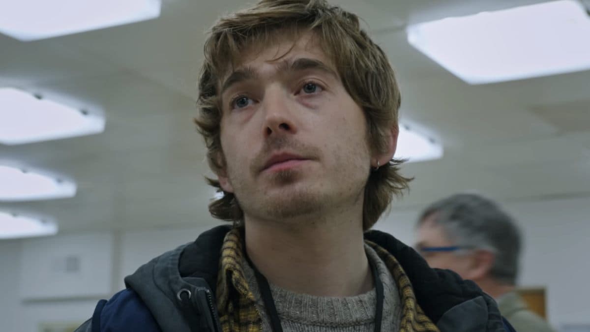 A poster or still from the 2026 Resident Evil film showing a zombie-outbreak scene in a hospital corridor