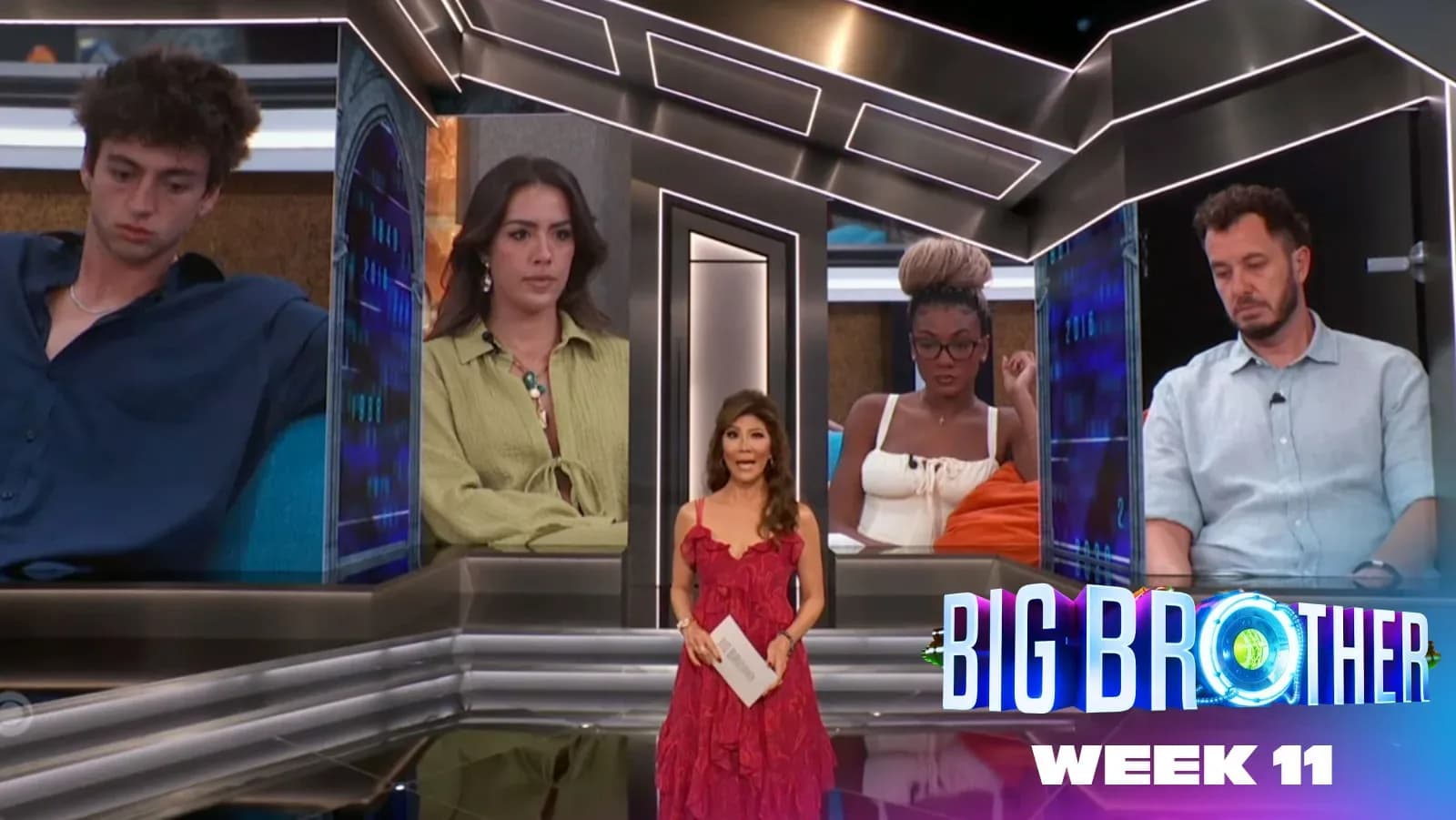 Big Brother Season 28 houseguests Taylor Brown, Drew Campbell and Rick Devens in the CBS house