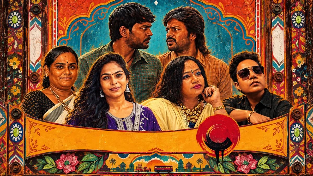 Poster of the Tamil film Dorothy showing the lead trans character in a contemplative pose.