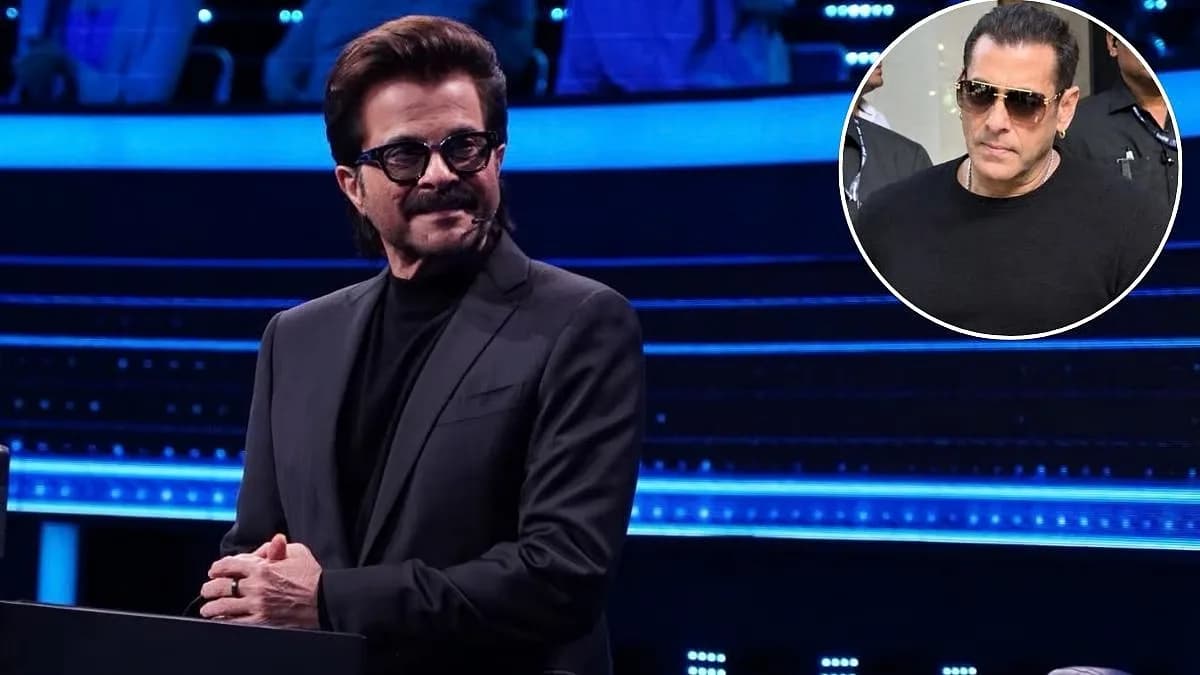 Anil Kapoor smiling during an exclusive interview discussion