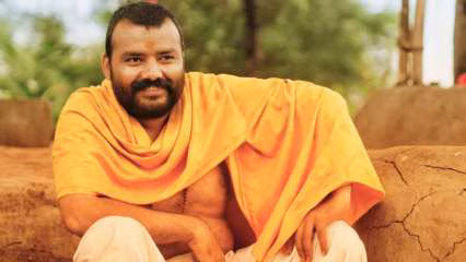 Poster or still from the film Hanuman Ansh depicting the story of Neem Karoli Baba