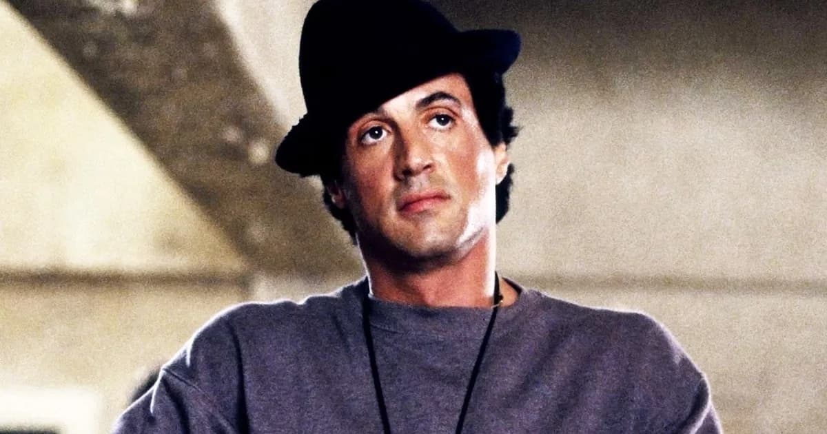 Sylvester Stallone in character as Rocky Balboa from the Rocky film franchise