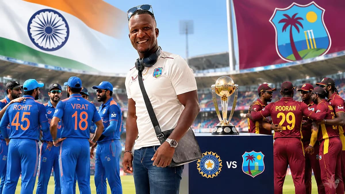 Daren Sammy, West Indies head coach, addressing media before the ODI series against India in Thiruvananthapuram.