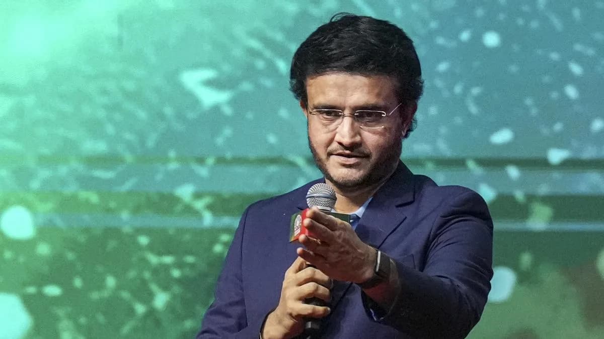 Former cricketer Sourav Ganguly at a public event