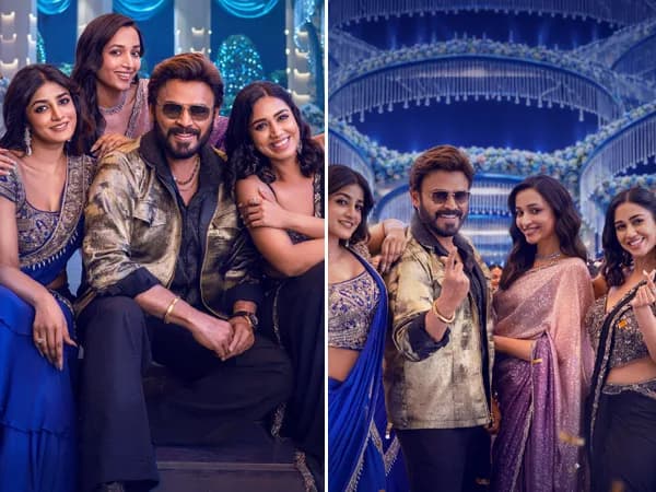 Venkatesh performing in the vibrant Narayanamma song sequence from Aadarsha Kutumbam