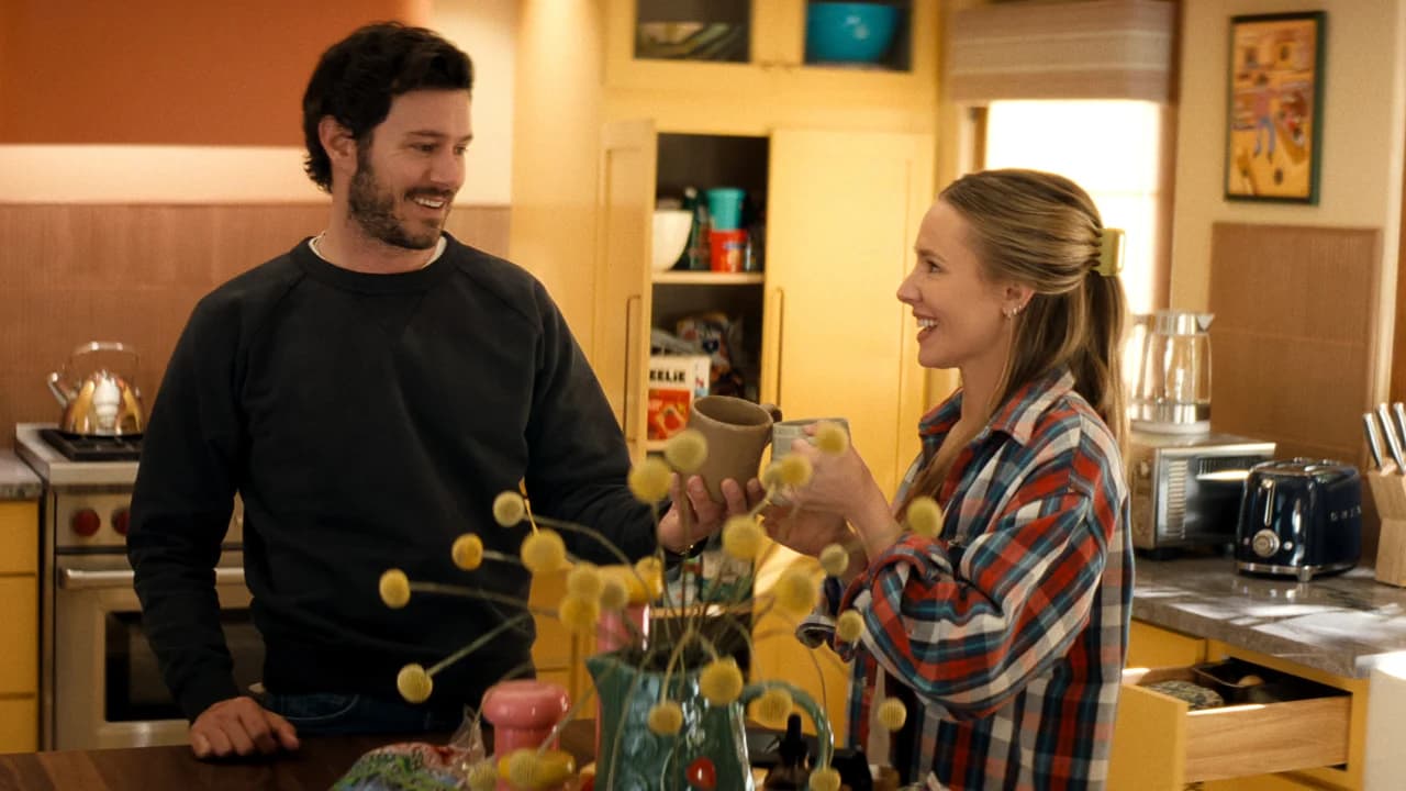 First-look promotional image of Kristen Bell and Adam Brody for Nobody Wants This season 3 on Netflix