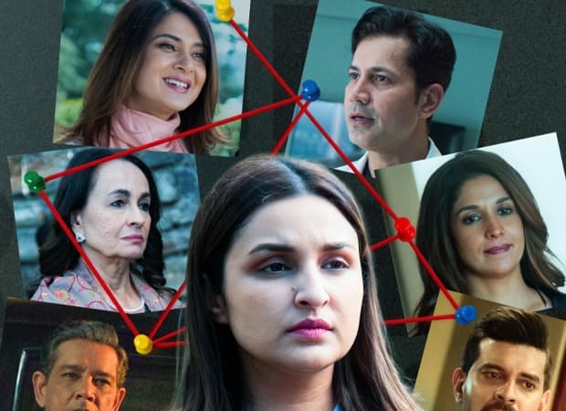 Parineeti Chopra in a still from the Netflix series Shaque: Trust No One, playing a mother searching for her missing child.