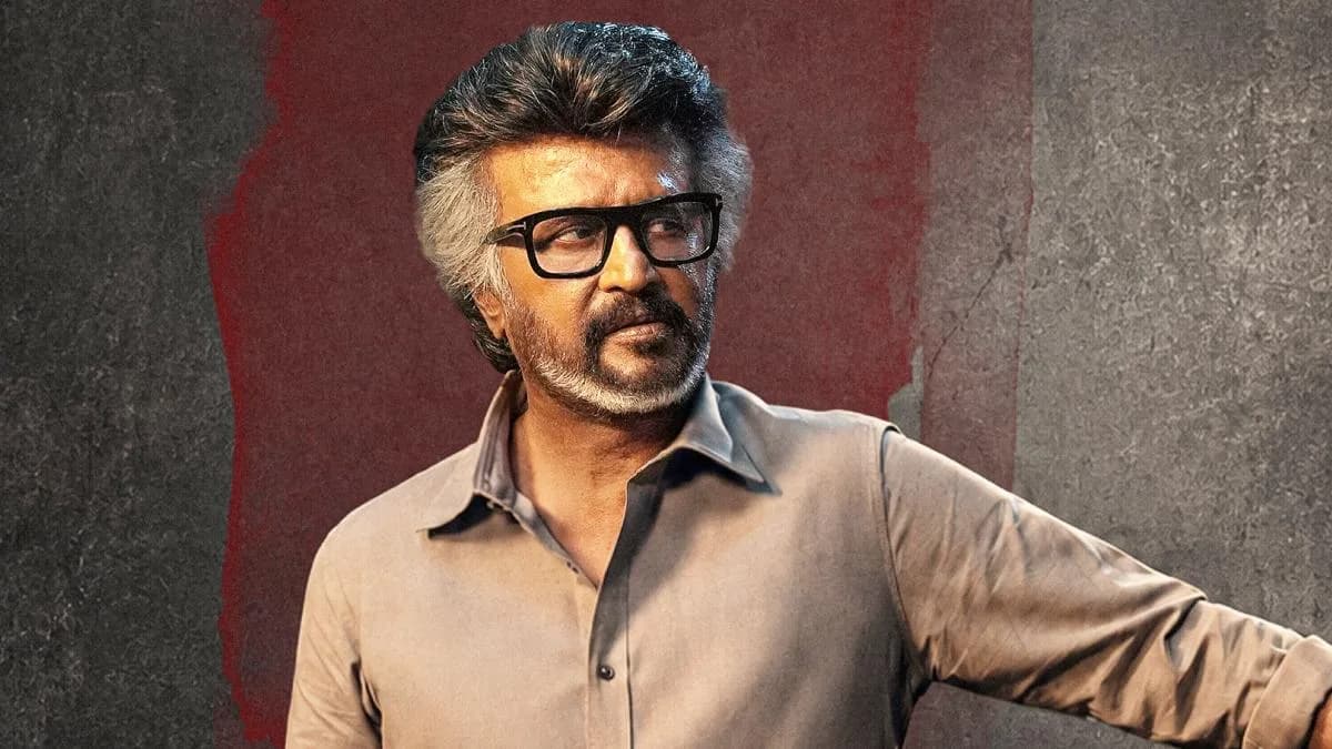 Rajinikanth in a still from the Jailer 2 trailer, dressed in his commanding on-screen look for the film.