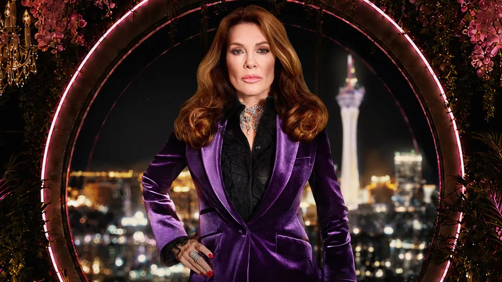 Lisa Vanderpump standing in front of construction at her new Las Vegas hotel property