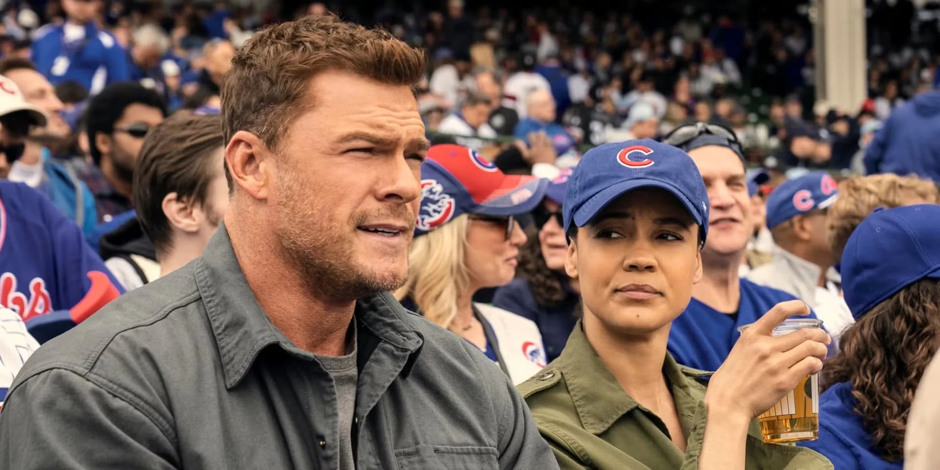 Alan Ritchson as Jack Reacher in a promotional still for Prime Video's Reacher series
