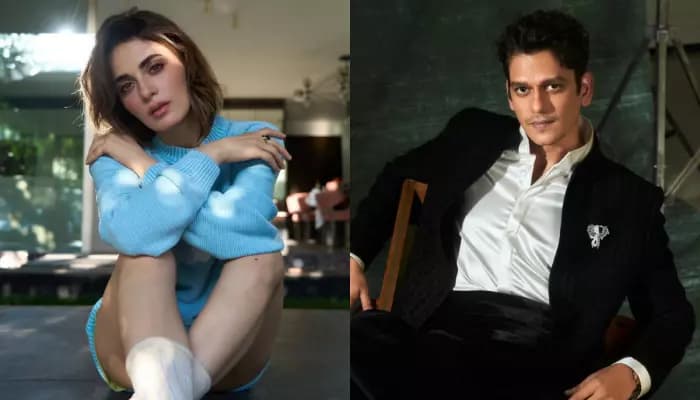 Radhikka Madan and Vijay Varma during a press interview about Lust Stories 3