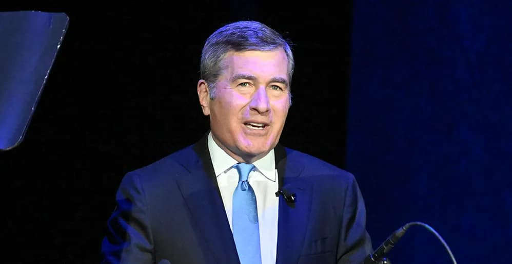Charles Rivkin of the Motion Picture Association at a roundtable session during the Lumière Summit in France, seated with other industry delegates.