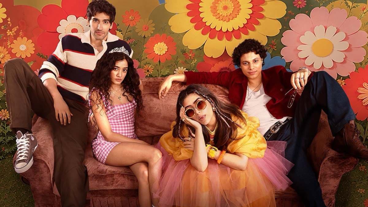 Poster of ‘Don’t Be Shy’ showing Alia Bhatt and Shaheen Bhatt with vibrant college backdrop