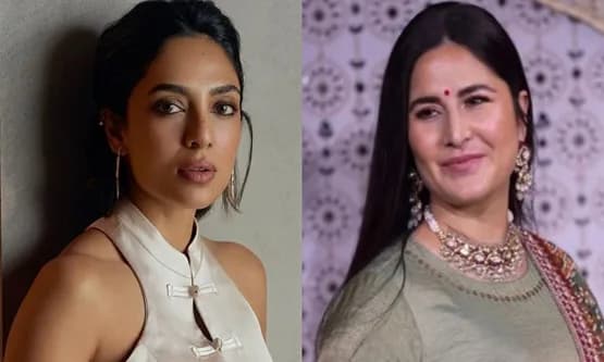 Sobhita Dhulipala speaking at an NDTV event, gesturing while discussing media pressure on mothers in Bollywood.
