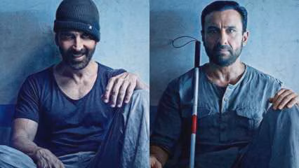 Akshay Kumar and Saif Ali Khan in a promotional still from Haiwaan