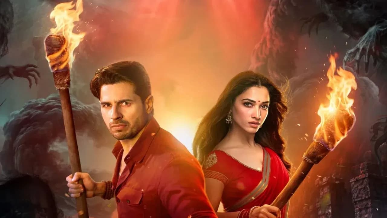 Sidharth Malhotra and Tamannaah Bhatia pose together on The Vvaan promotional poster.