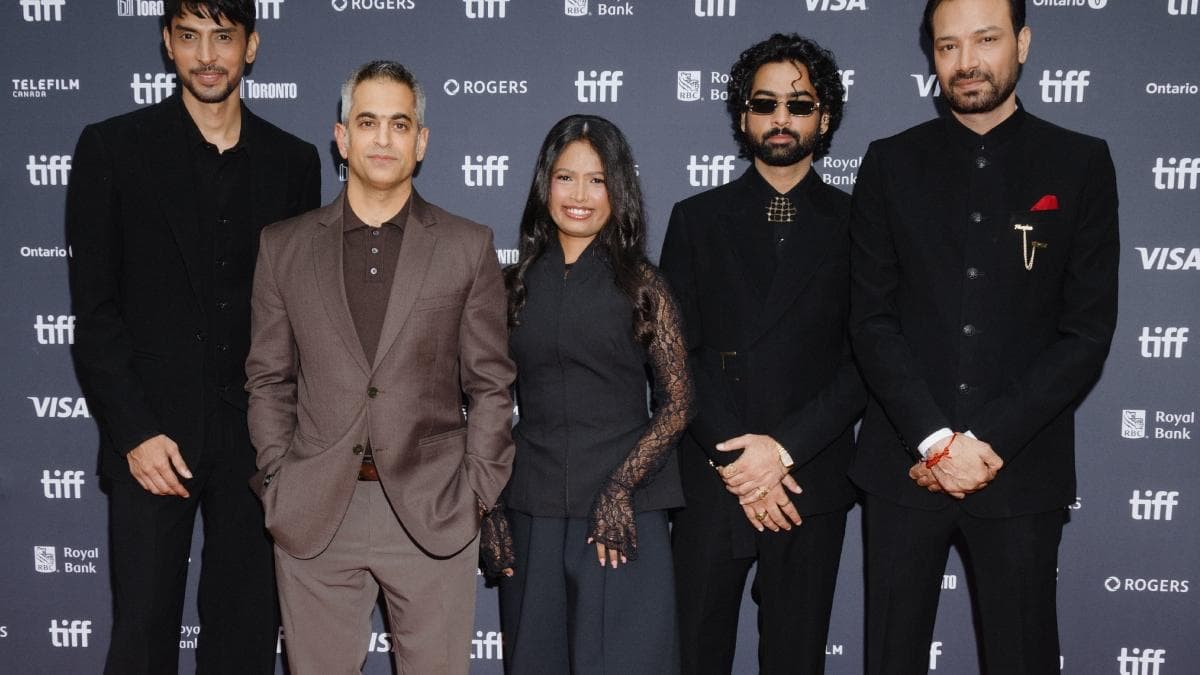 Cast and crew of Phoolan, including director Richie Mehta and actress Sneha Kumari, at the film's TIFF world premiere