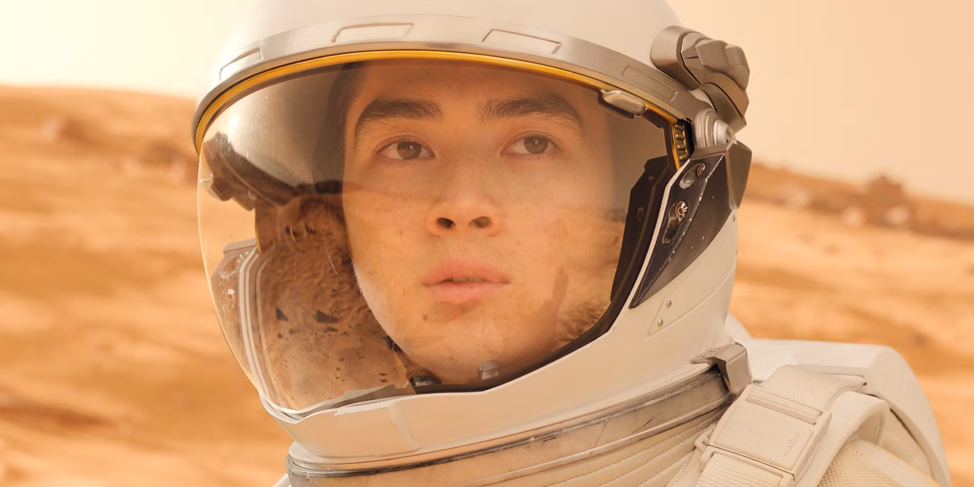 Promotional image from Apple TV's For All Mankind featuring cast members in astronaut and mission control settings.