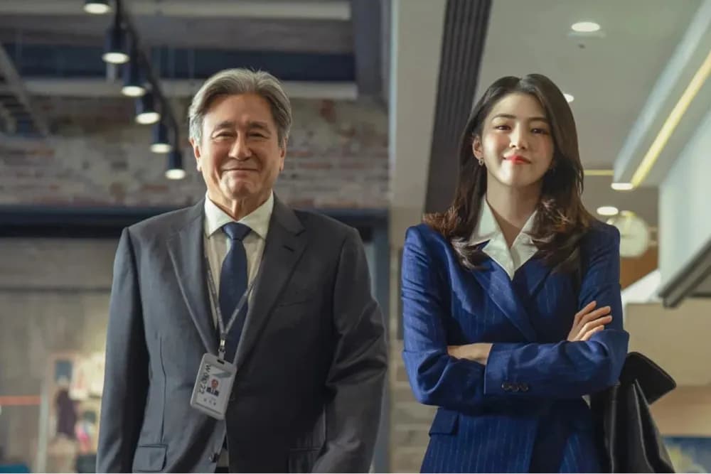 Promotional stills from the Korean remake of The Intern and Christopher Nolan's The Odyssey side by side