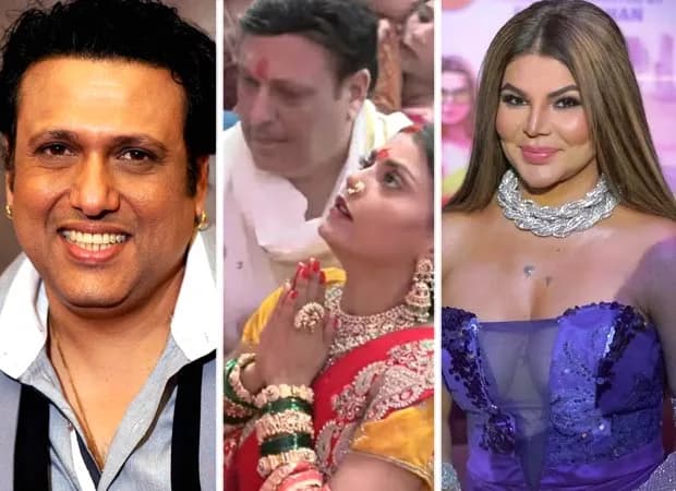 Govinda and actress Komal Rani seen together at the Lalbaugcha Raja Ganpati pandal during a promotional visit for the film Roopa.