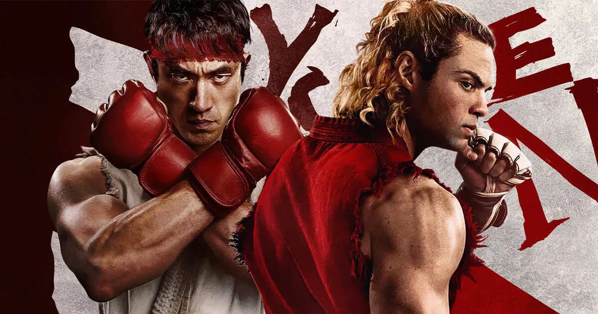 Cast members of the new Street Fighter film pose together at the Hollywood premiere event