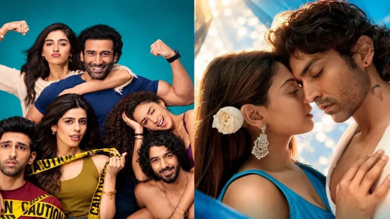 Movie poster collage showing Pehla Pyaar Doosri Baar and Tum Mere Ho theatrical posters side by side