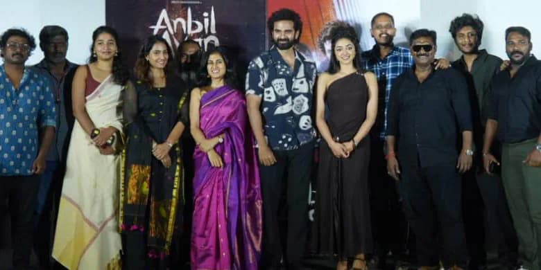 Ashok Selvan and Preity Mukundhan at the Anbil Avan success meet event