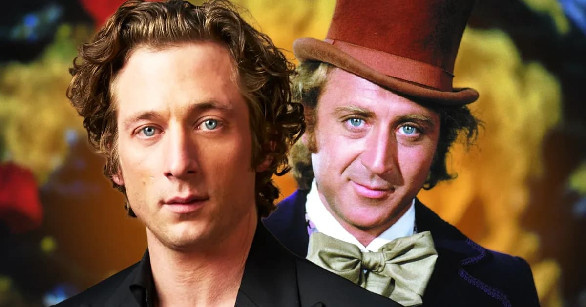 Jeremy Allen White in a suit, looking serious, with a faint smile