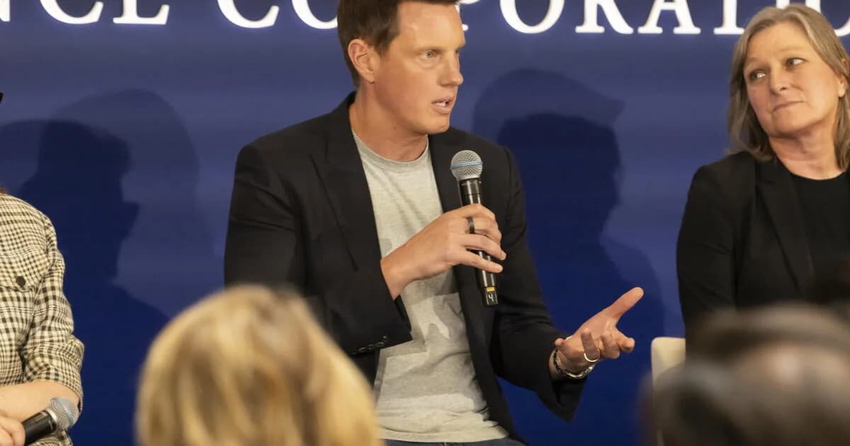 Split image showing Cindy Holland and Casey Bloys at industry events, representing the Paramount streaming leadership transition