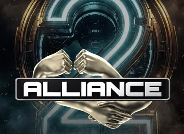 Promotional banner for Alliance Season 2 featuring host Kunal Kemmu and stylised game graphics