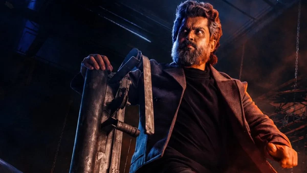 Karthi in a still from the Tamil action film Sardar 2, directed by P.S. Mithran