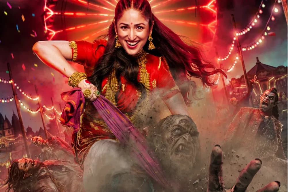 Yami Gautam Dhar in a still from the Nayyi Navelli teaser, surrounded by family members in a household setting