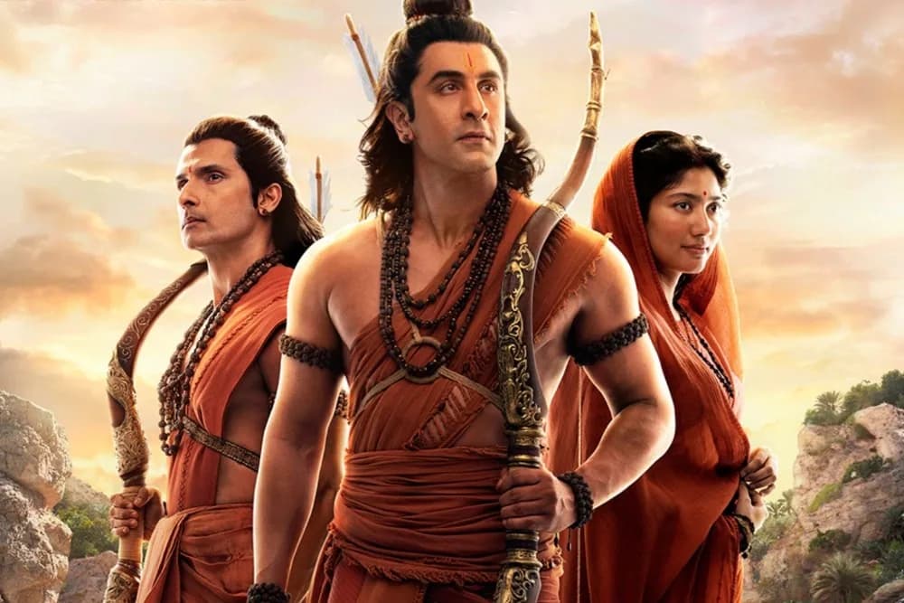 Promotional image of Ranbir Kapoor as Rama and Yash as Ravana from Ramayana: Part One