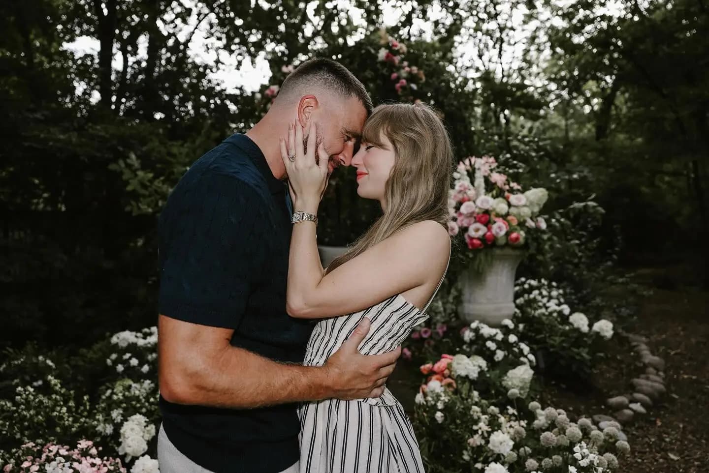 Taylor Swift and Travis Kelce together at a public event