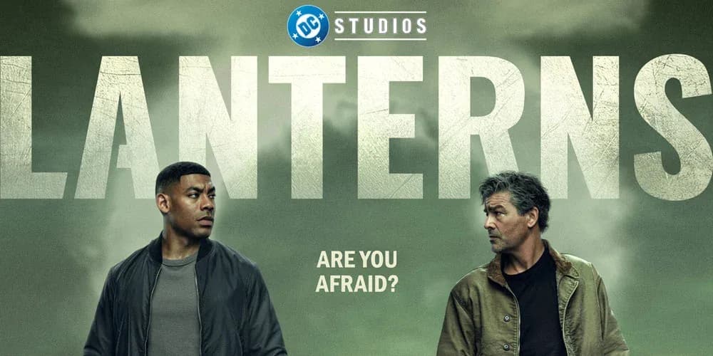 Aaron Pierre as John Stewart and Kyle Chandler as Hal Jordan in HBO's Lanterns