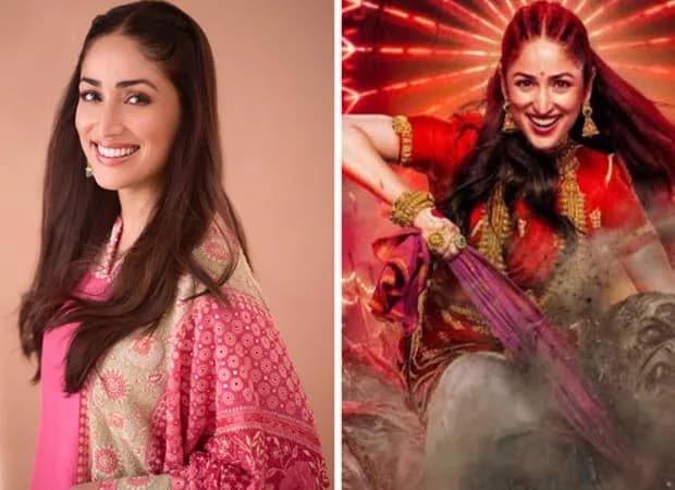 Yami Gautam in a traditional outfit, smiling softly, standing in a sunlit courtyard