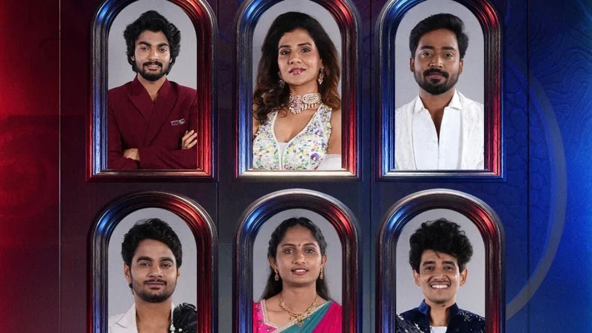 Apoorva crying on stage after being eliminated from Bigg Boss Telugu 10