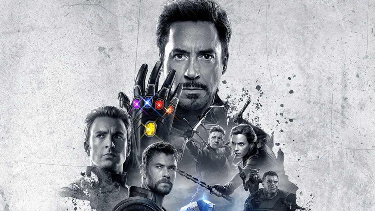 Promotional poster art for the Avengers: Endgame theatrical re-release featuring the assembled Avengers cast.
