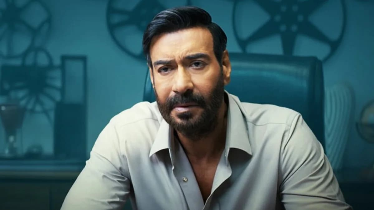 Ajay Devgn in a still from Drishyam 3, promotional poster for the film's box office run