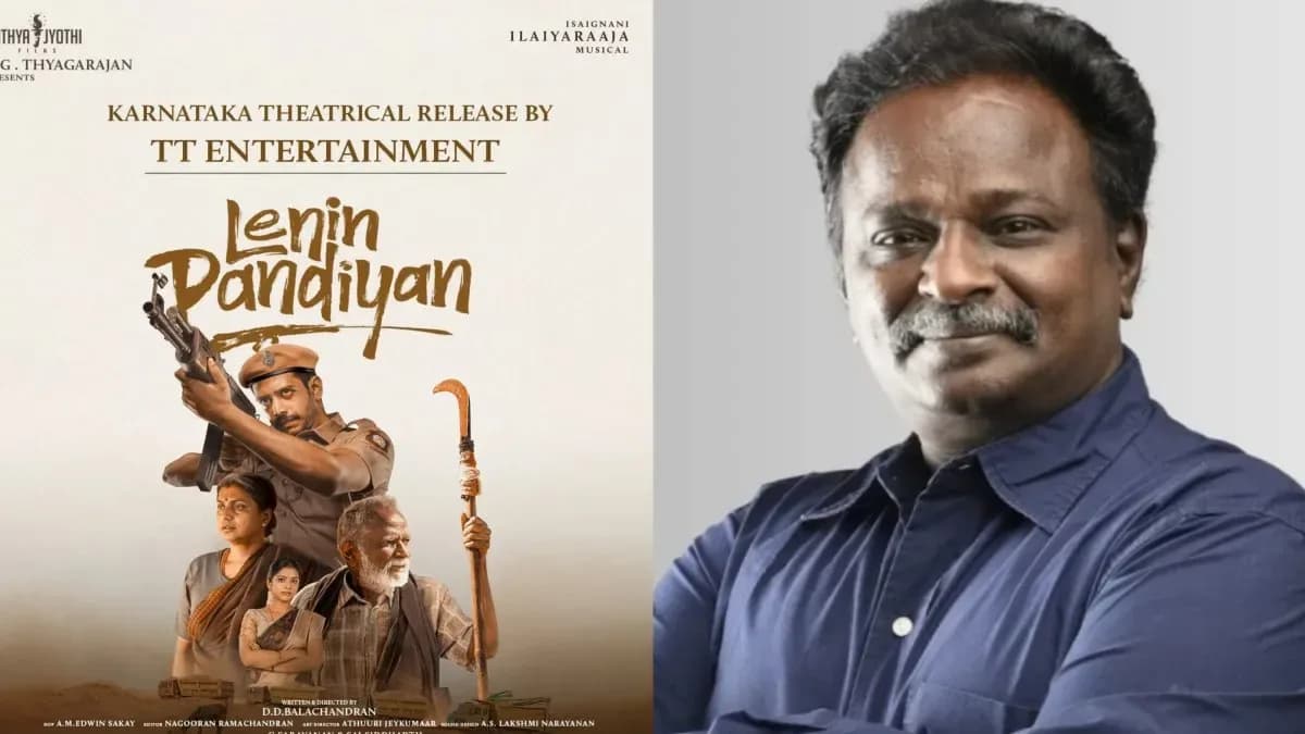 Poster of Lenin Pandiyan Blue Sattai Maran featuring lead actor Darsan and supporting cast