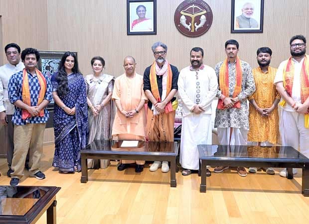 Director Vishal Chaturvedi and the Hanuman Ansh team meeting Uttar Pradesh Chief Minister Yogi Adityanath at his official residence in Lucknow
