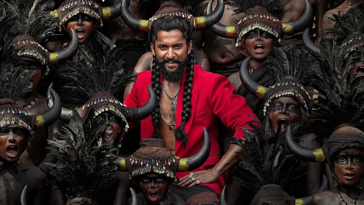 Nani in a still from the Telugu action thriller The Paradise