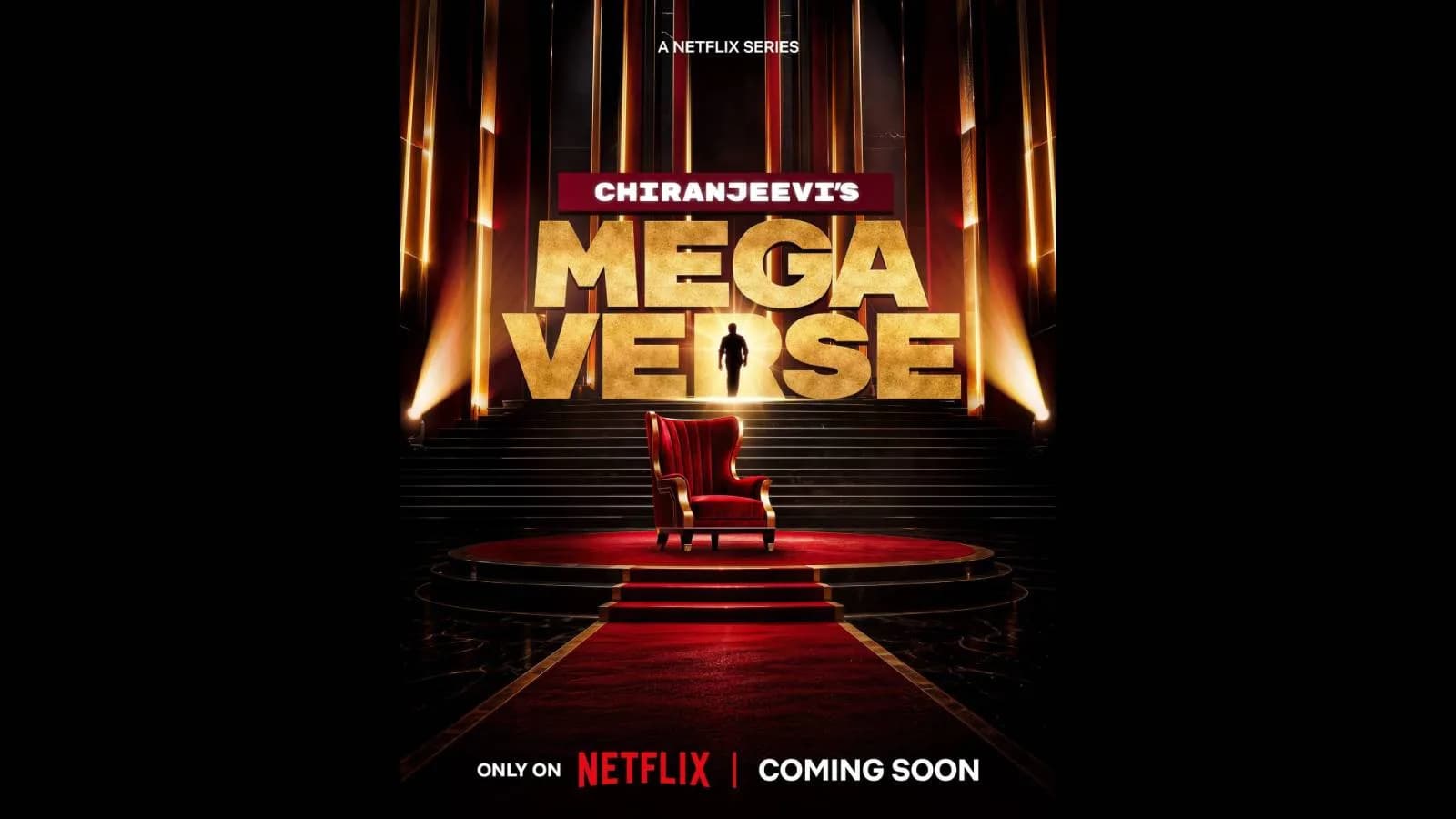 Megastar Chiranjeevi smiling at a public event, representing his upcoming Netflix show Megaverse