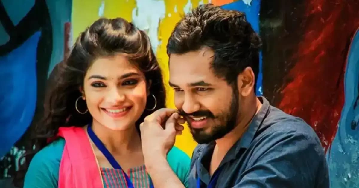 Poster or promotional still from Meesaya Murukku 2 featuring Hiphop Tamizha Adhi alongside Ketika Sharma.