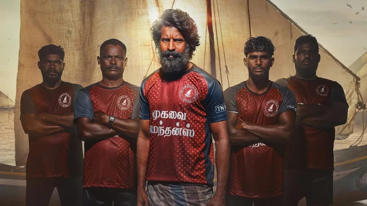 Poster of Tamil sports drama Mandaadi featuring lead actor Soori