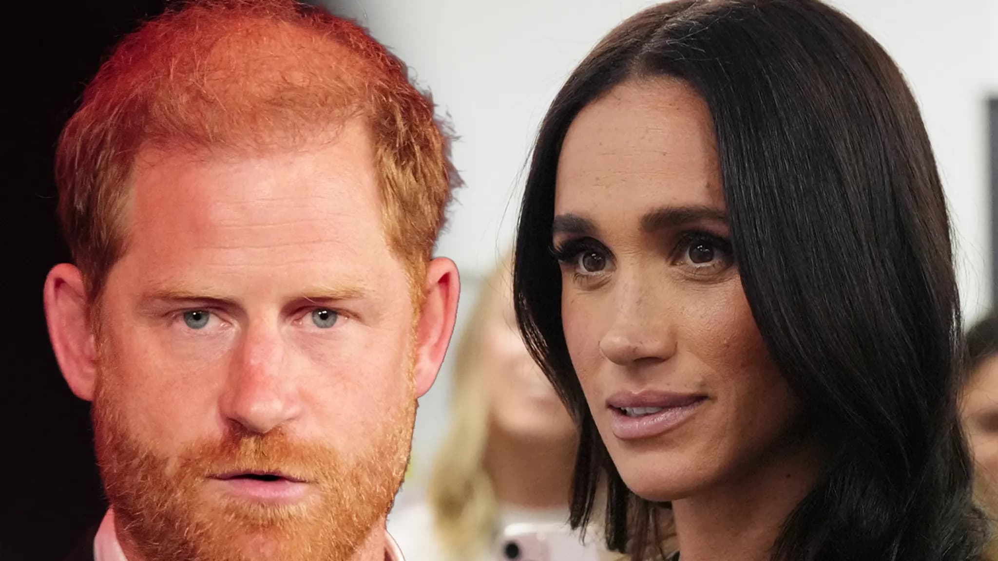 Prince Harry and Meghan Markle walking outdoors with their children in England
