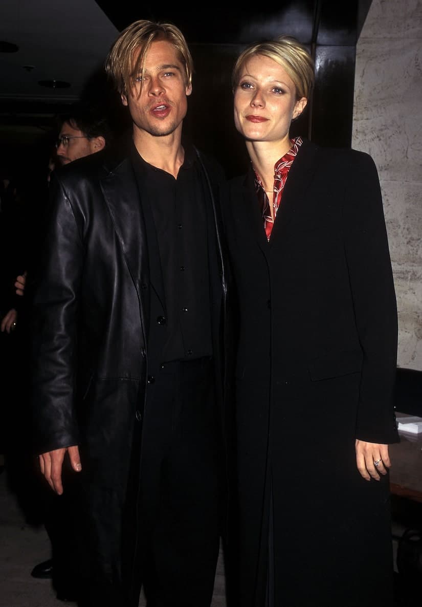 Archival photograph of Gwyneth Paltrow and Brad Pitt together at a 1990s public event