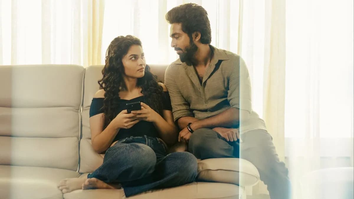 Promotional still from the Tamil horror-fantasy film Immortal featuring GV Prakash Kumar and Kayadu Lohar