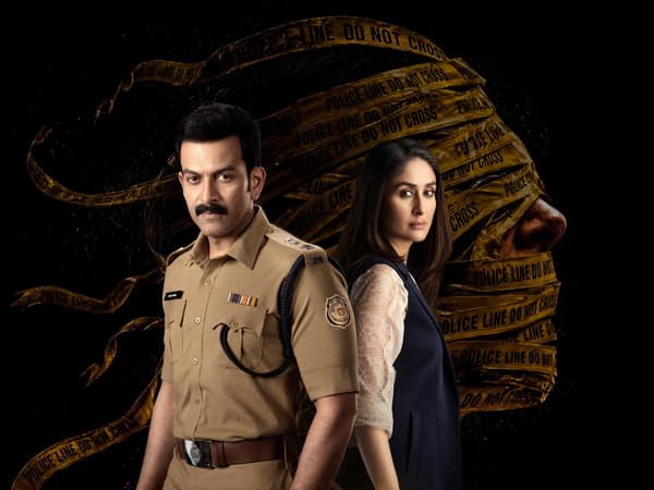 Prithviraj Sukumaran and Kareena Kapoor Khan as rival police officers in a still from Daayra